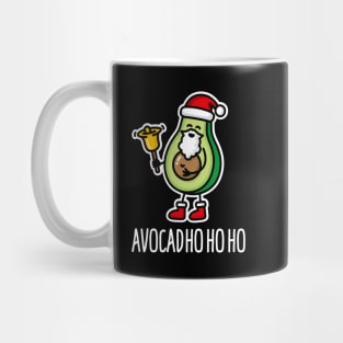 Avocad ho ho ho funny avocado Santa Claus pun keto Mug